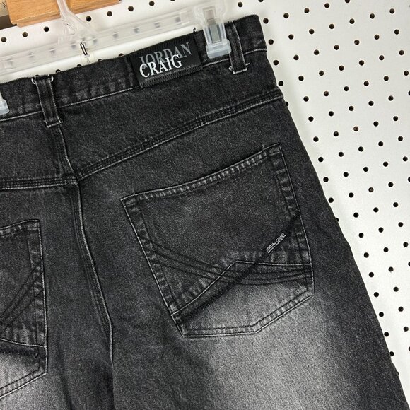 Jordan Craig Black Gothic Baggy Jeans 38x32 Streetwear Skate SOUTHPOLE STYLE Y2K - Picture 3 of 8